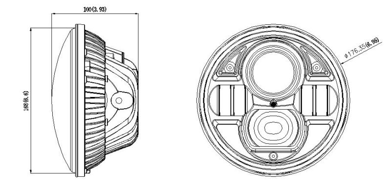 YW-7073 73W LED Headlight